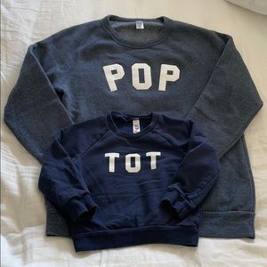 Matching Pop and Tot Pullover Fleece